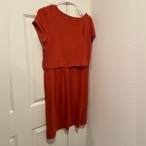 Burnt orange NWT Gap maternity and nursing dress size medium